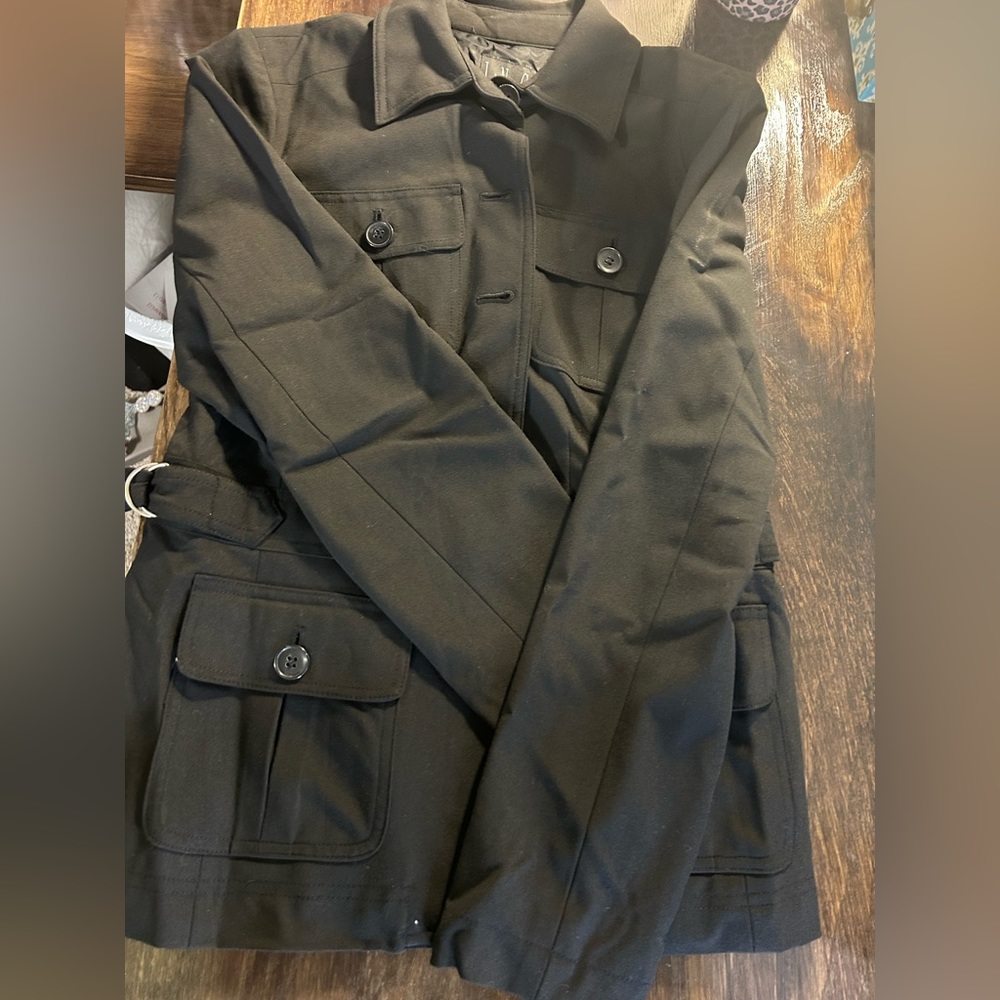 International Concepts Black Jacket with belt size 2 (size small in women’s)